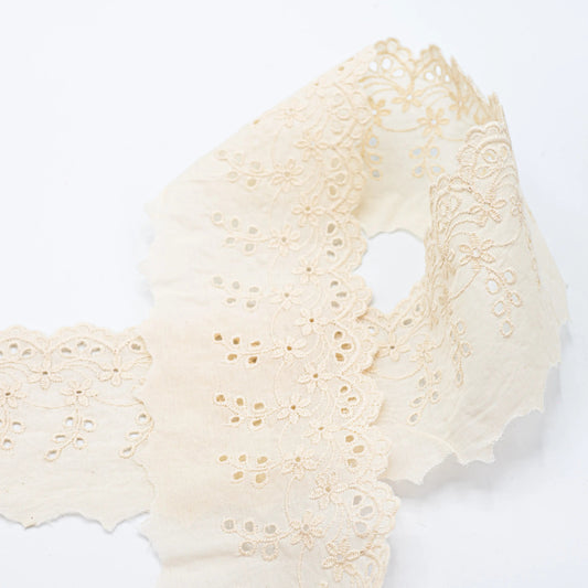 alt
Image with embroidered cotton lace 8 cm - cream – available at Charlotte’s Fabrics