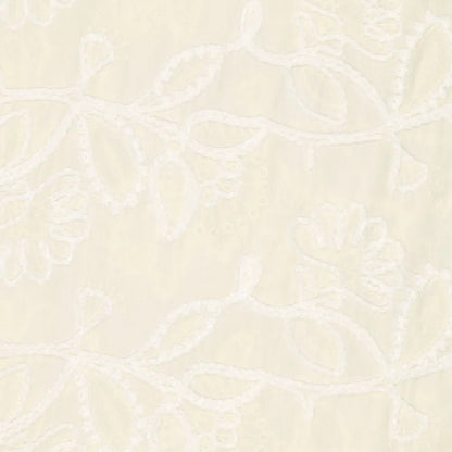Image of embroidered cotton fabric with a pattern - butter tone 145 g/m² – available at Šarlotes audumi