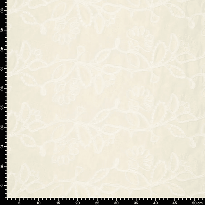 alt
Image of embroidered cotton fabric with a pattern - butter tone 145 g/m² – available at Charlotte's Fabrics
