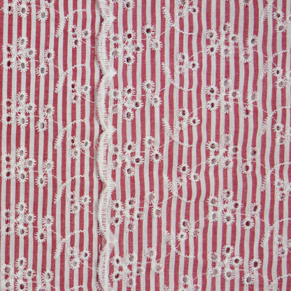 alt
Image with embroidered cotton fabric - floral motif with lines 120 g/m² – available at Charlotte's Fabrics