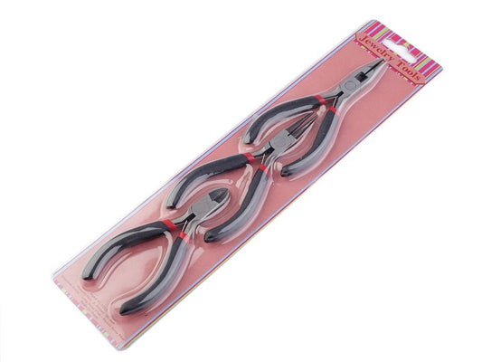 Jeweler’s pliers set | 3 pcs. | Round | Cutting | Flat-nose pliers