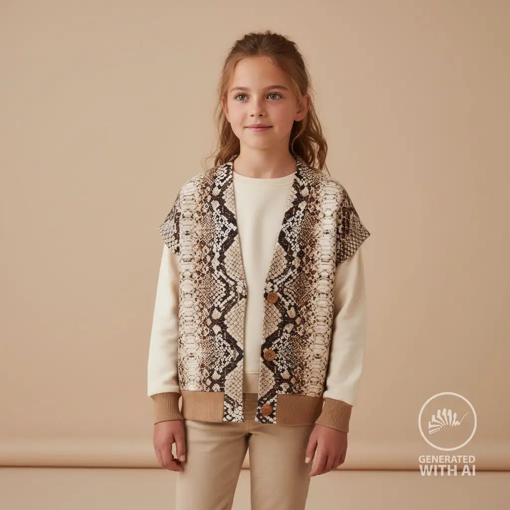 Cotton loop-knit - snakeskin