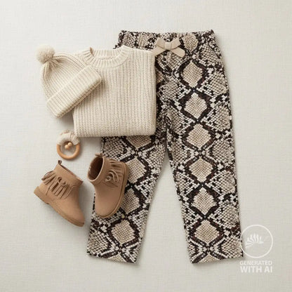 Cotton loop-knit - snakeskin