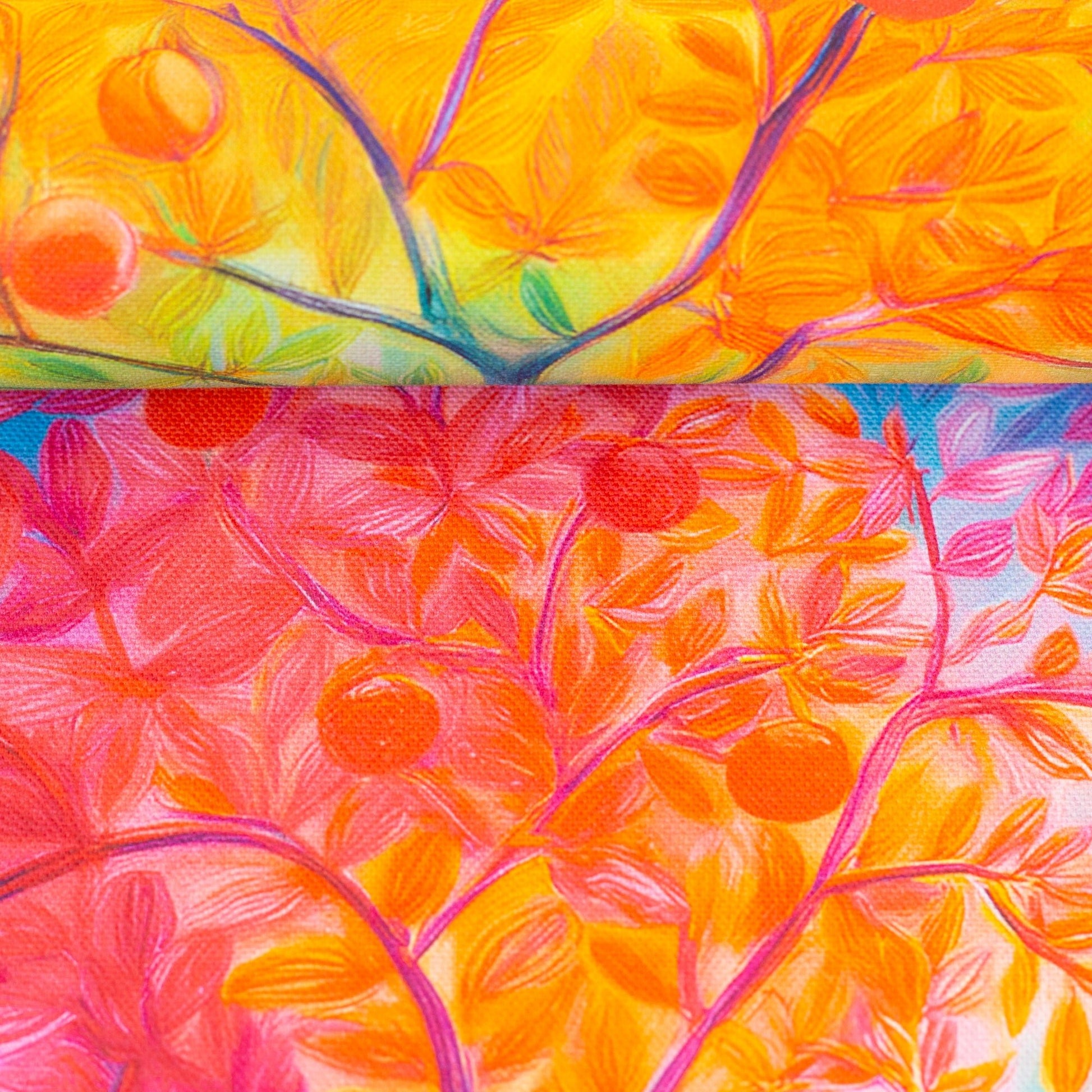 Canvas fabric - apple tree 210 g/m²