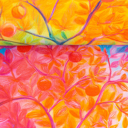 Canvas fabric - apple tree 210 g/m²