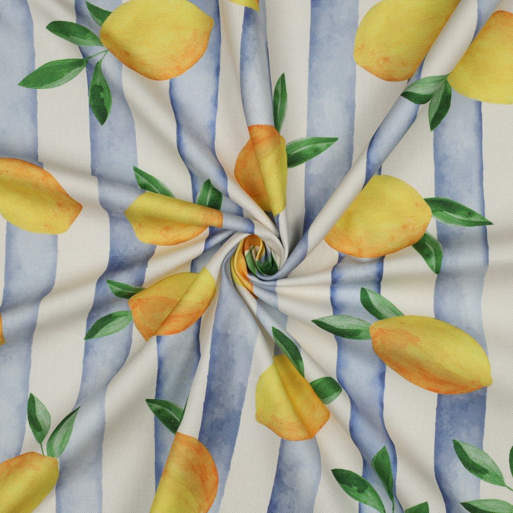 Image with canvas fabric - lemons 210 g/m² – available at Šarlotes audumi