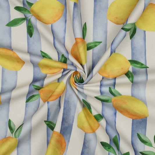 Image with canvas fabric - lemons 210 g/m² – available at Šarlotes audumi