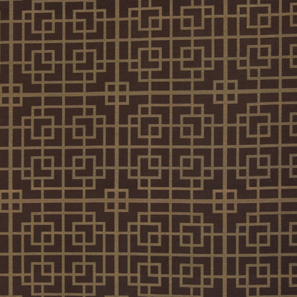 Canvas fabric - geometric pattern on a brown background 220 g/m²
