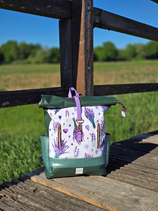Image with canvas fabric - lavender 210 g/m² – available at Charlotte's Fabrics