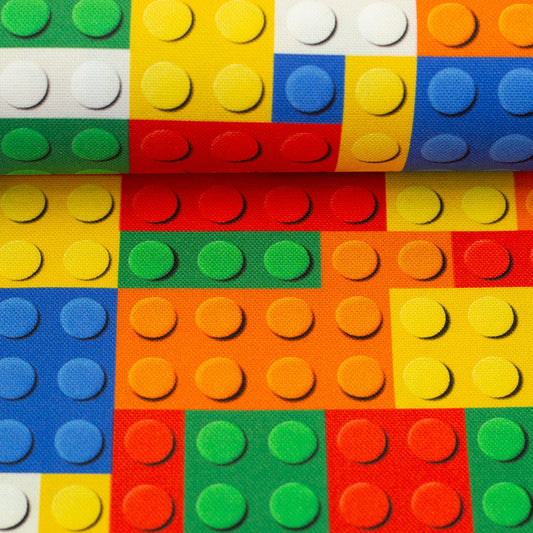 Image of canvas fabric - LEGO-inspired 230 g/m² – available at Šarlotes audumi