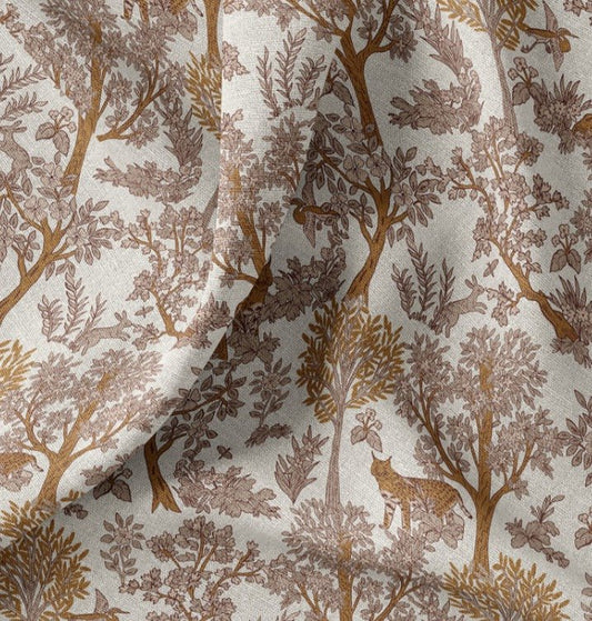 Image with canvas fabric - lynx in the forest 200 g/m² – available at Šarlotes audumi
