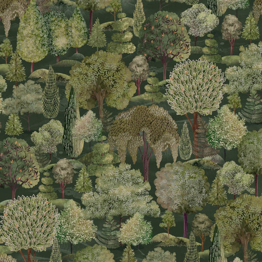 Image with canvas fabric - forest 200 g/m² – available at Šarlotes audumi
