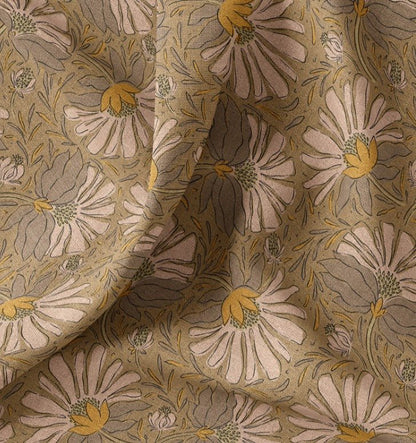 Image with canvas fabric - a tranquil floral world 200 g/m² – available from Šarlotes audumi