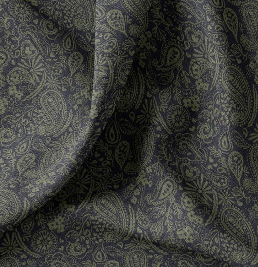 Image of canvas fabric - kidney pattern 200 g/m² – available at Šarlotes audumi