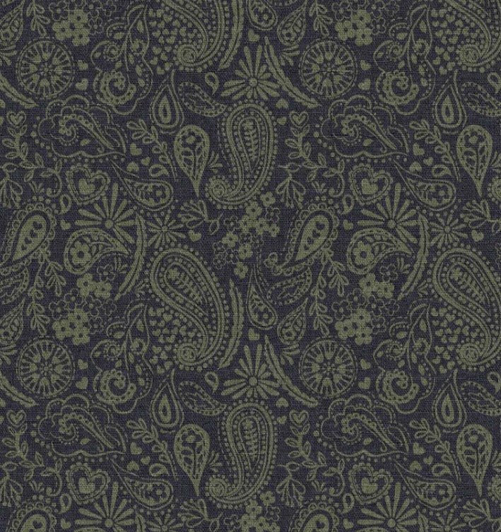 Image of canvas fabric - kidney-shaped pattern 200 g/m² – available at Šarlotes audumi