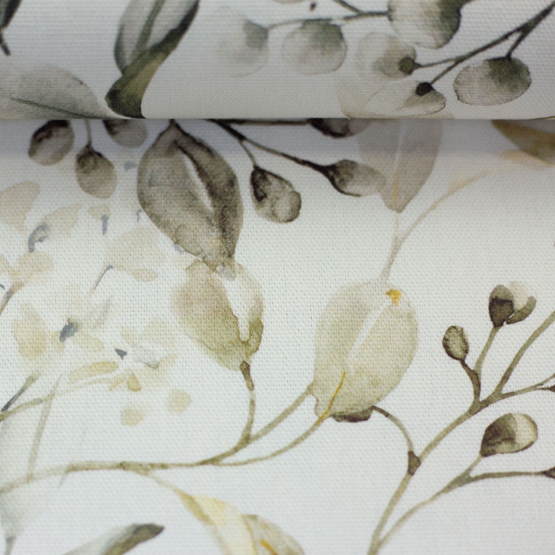 canvas fabric - olive branches 220 g/m²