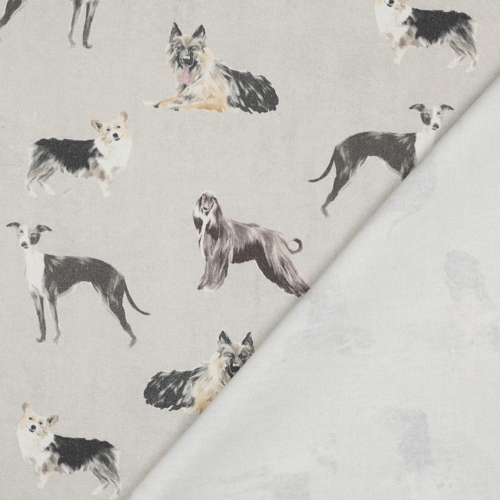 Canvas fabric - dogs 225 g/m²
