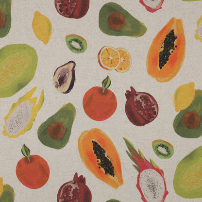 Image of canvas fabric - tropical fruits 220 g/m² – available at Šarlotes audumi