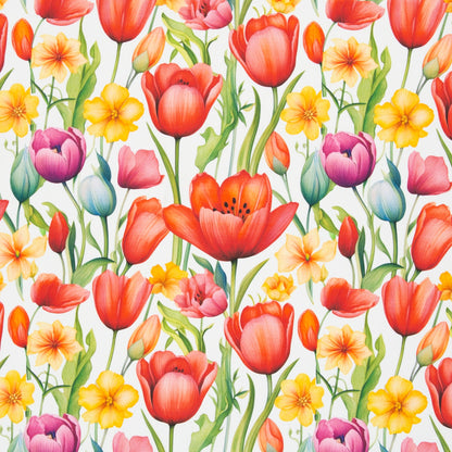 canvas fabric - tulips 210 g/m²