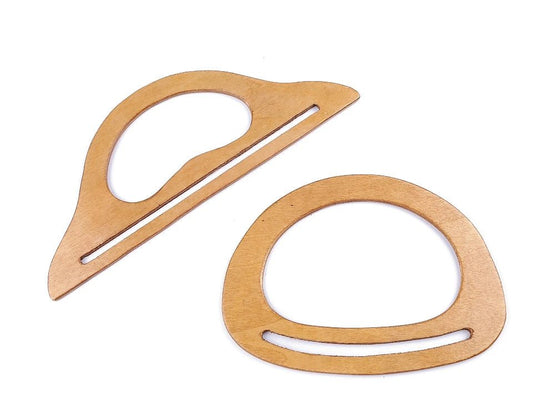 wooden handles for bags | 2 pcs. | 14.5–21 cm