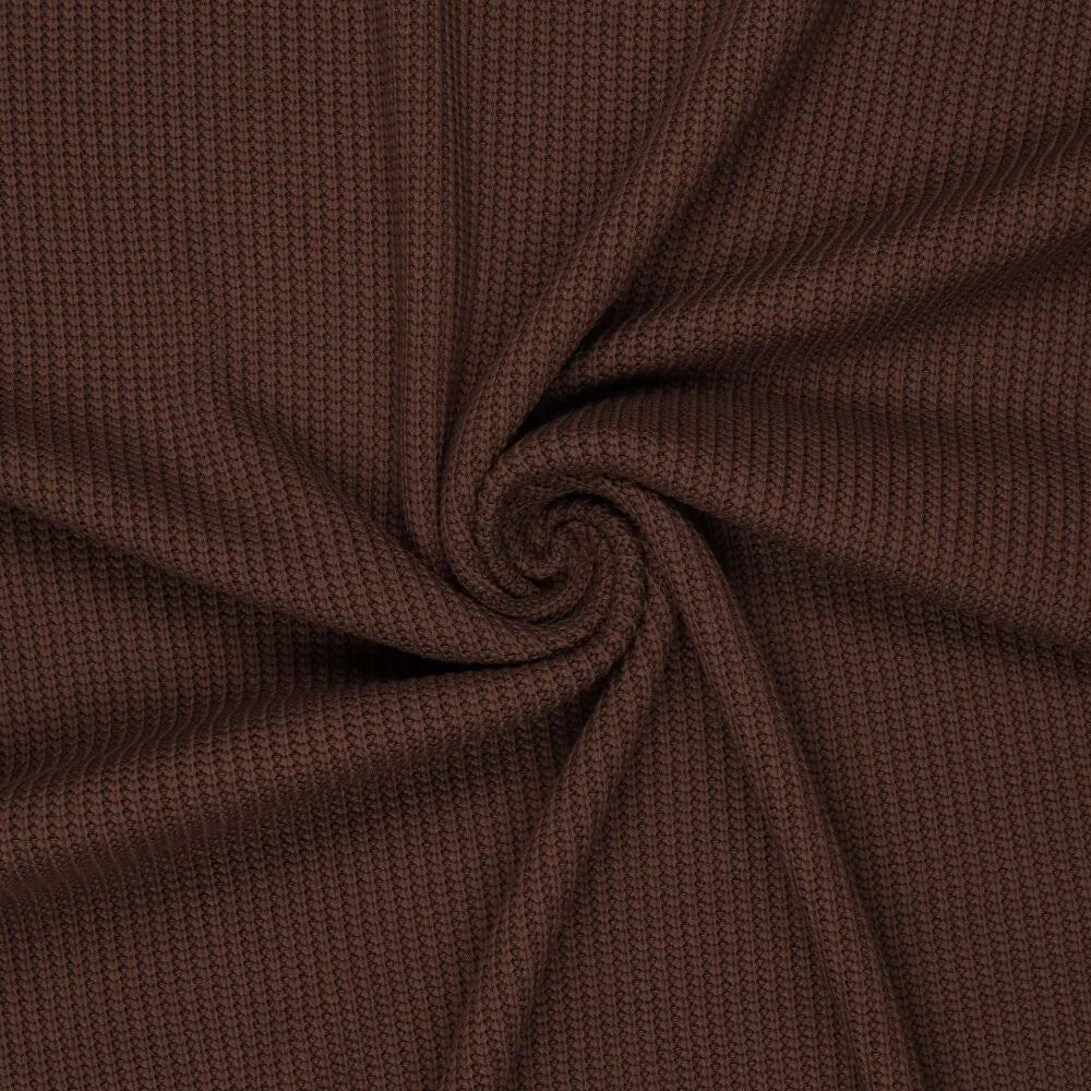 Image of cotton knit - chocolate shade 500 g/m² – available at Šarlotes audumi