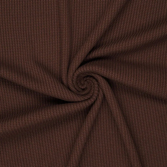 Image of cotton knit - chocolate shade 500 g/m² – available at Šarlotes audumi