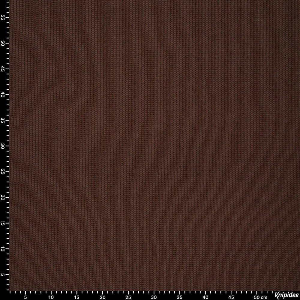 Image of cotton knit - chocolate shade 500 g/m² – available at Šarlotes audumi