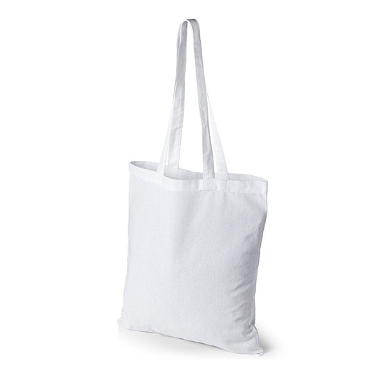 Image of a cotton fabric tote bag with long handles 38 x 42 cm 140 g/m² - white – available at Charlotte's fabrics