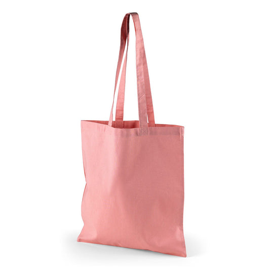 Image of cotton fabric bag with long handles 38 x 42 cm 140 g/m² - pink – available at Charlotte's fabrics