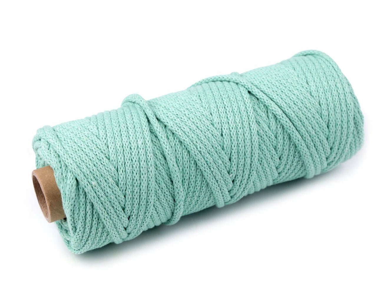 Image of cotton cord 5mm - mint (50 m roll) – available at Šarlotes audumi