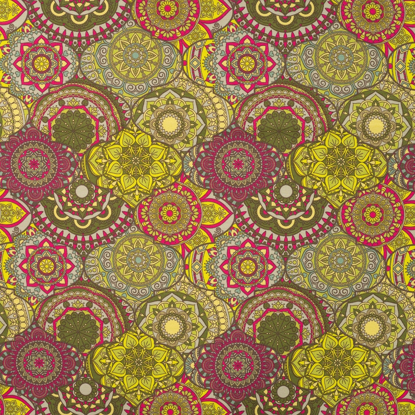 Attēls ar Kokvilnas cilpiņtrikotāža ar siltinājumu-mandalas – pieejams internetā Šarlotes audumi
