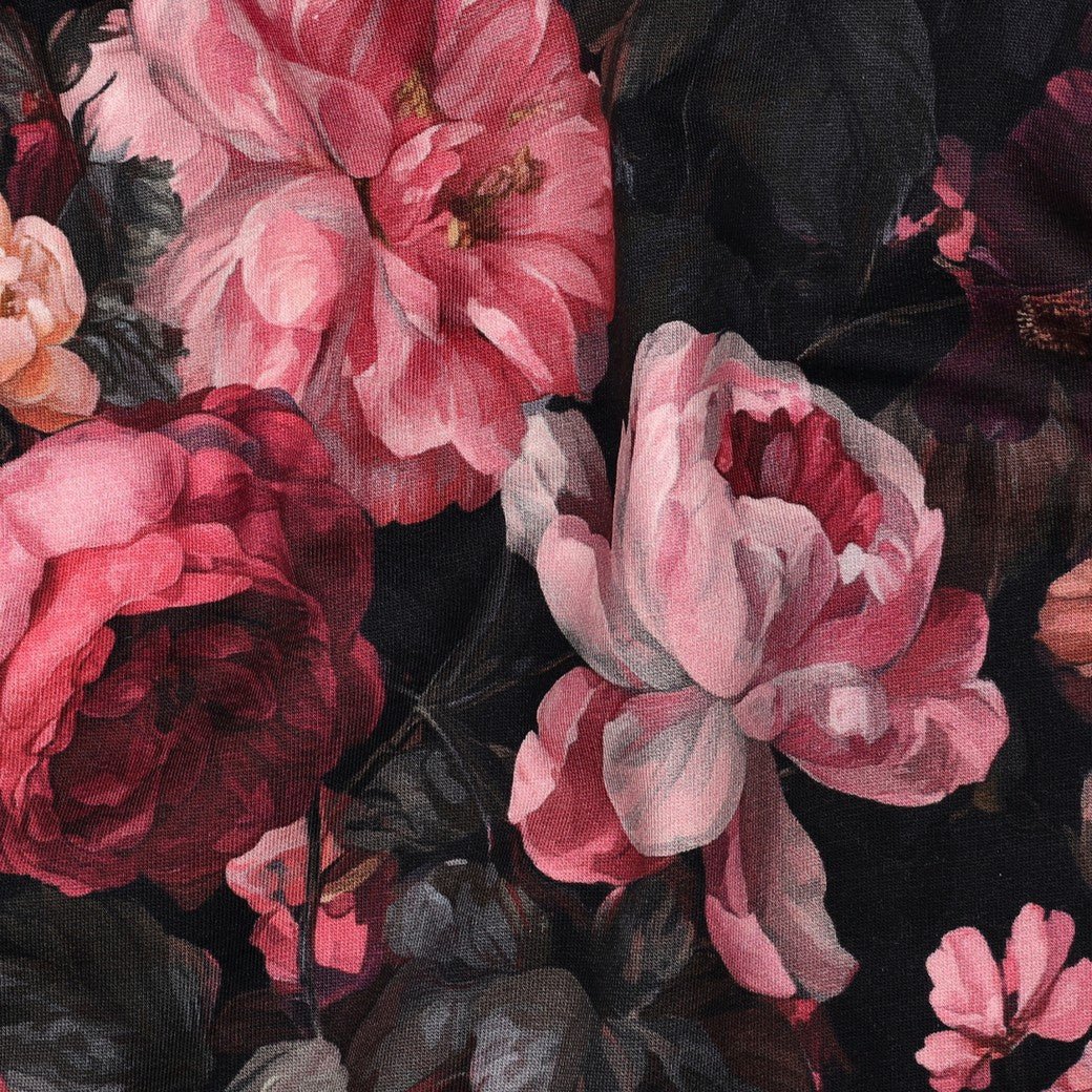 Zdjęcie: ocieplana dzianina pętelkowa bawełniana – peonia 250 g/m², dostępna w Šarlotes audumi