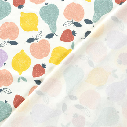 Image with cotton loopback knit - fruits 250 g/m² – available at Charlotte's Fabrics