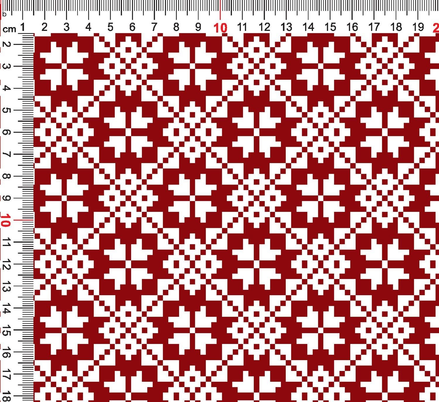 Image with cotton loop-knit fabric - star pattern on a white background 250 g/m² – available at Šarlotes audumi