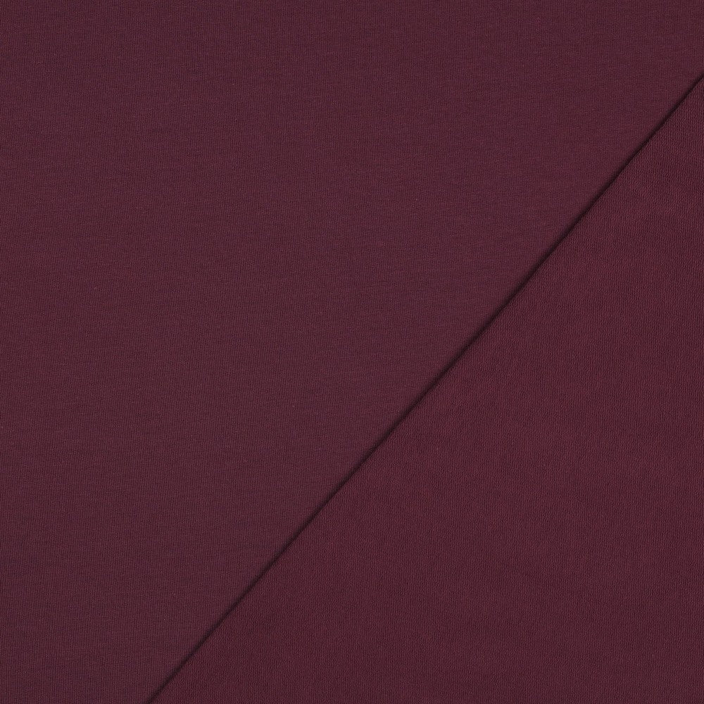 Image of cotton loopback knit - aubergine 235 g/m² – available at Šarlotes audumi