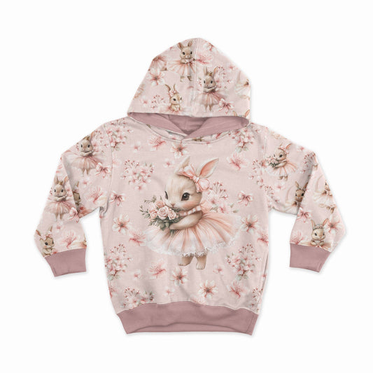 Image of cotton loopback knit - ballerina bunnies in flowers 250 g/m² | Design - 15 – available at Charlotte's Fabrics