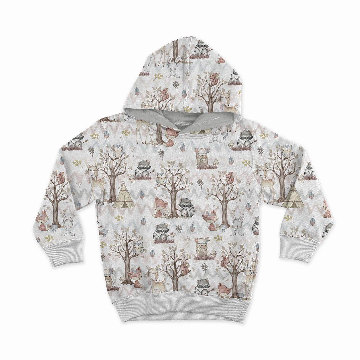 Cotton loopback knit - boho animals 250 g/m²