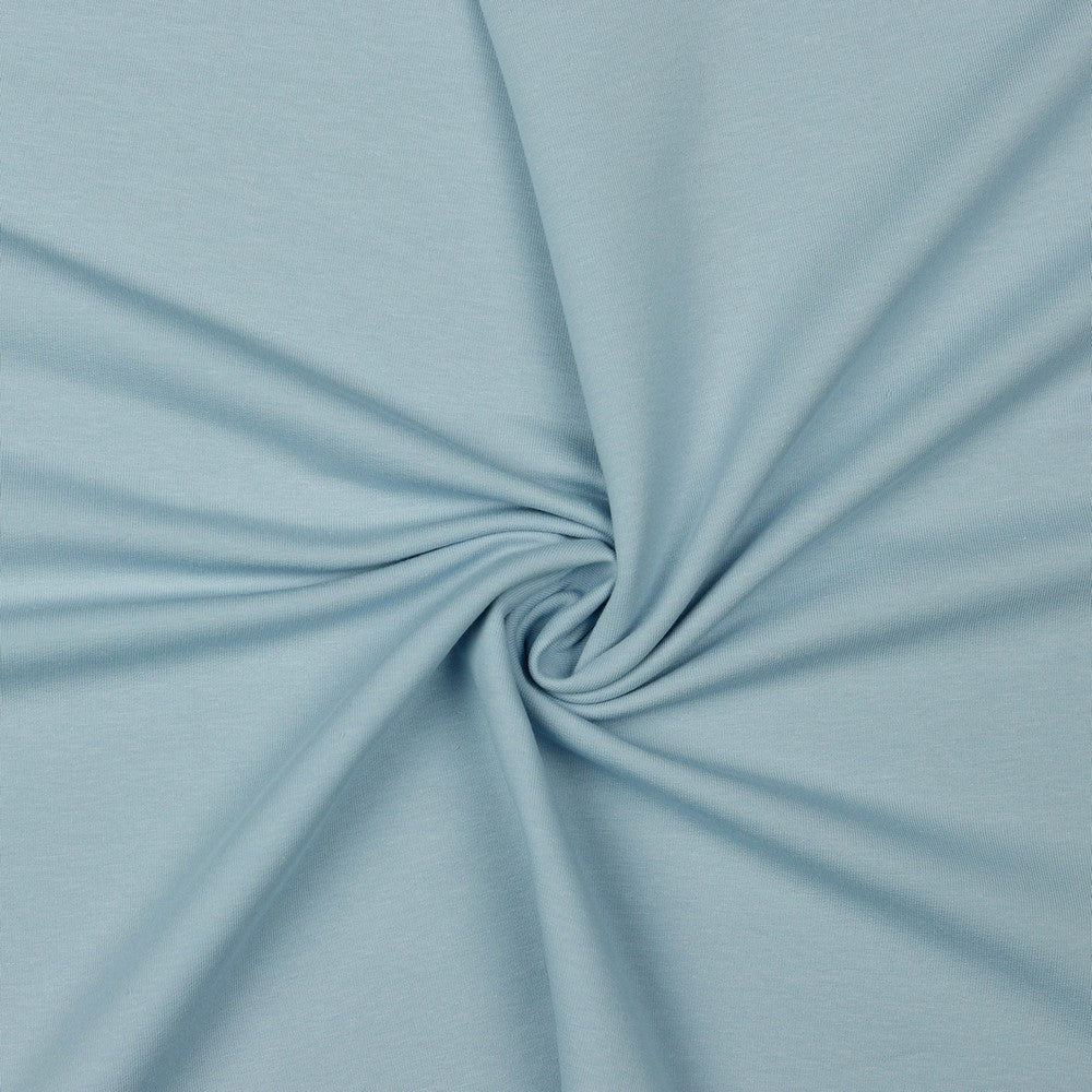 Cotton loopback fabric - sky blue 235 g/m² (GOTS certified)