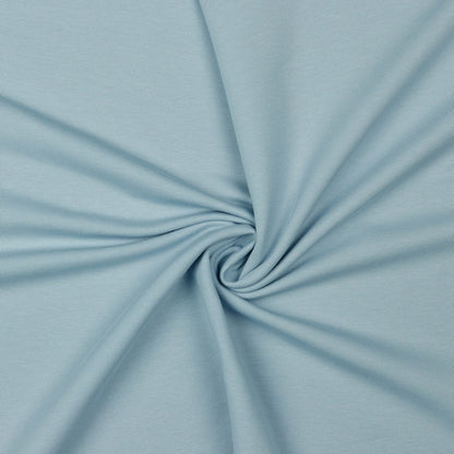 Cotton loopback fabric - sky blue 235 g/m² (GOTS certified)