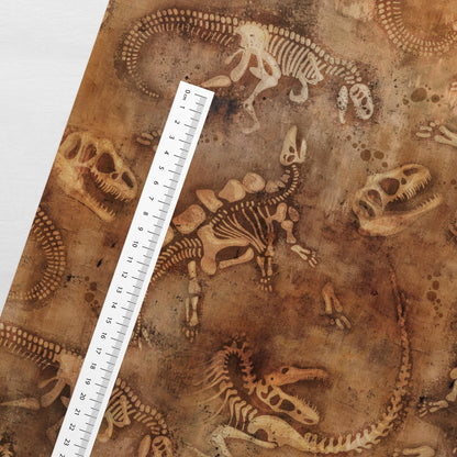 Image of cotton loopback knit – dinosaur fossils 250 g/m² – available at Šarlotes audumi