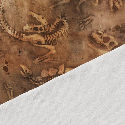 Image of cotton loopback knit - dinosaur fossils 250 g/m² – available at Šarlotes audumi