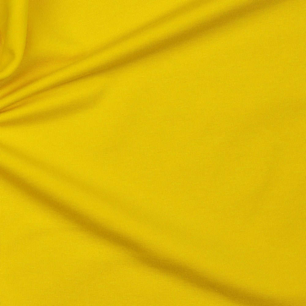 Cotton loopback jersey - yellow 235 g/m² (GOTS certified)