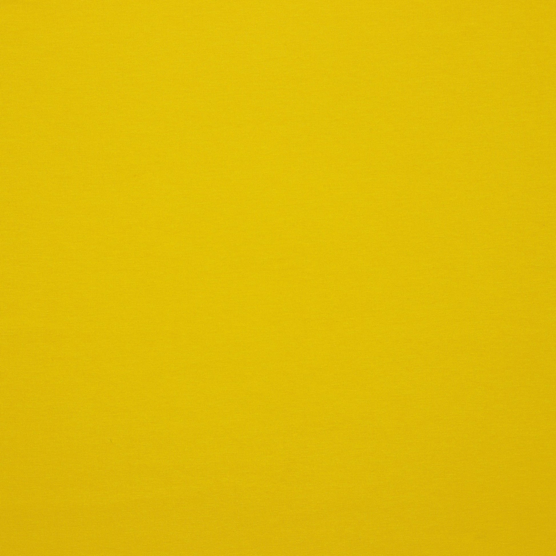 Cotton loopback knit fabric - yellow 235 g/m² (GOTS certified)
