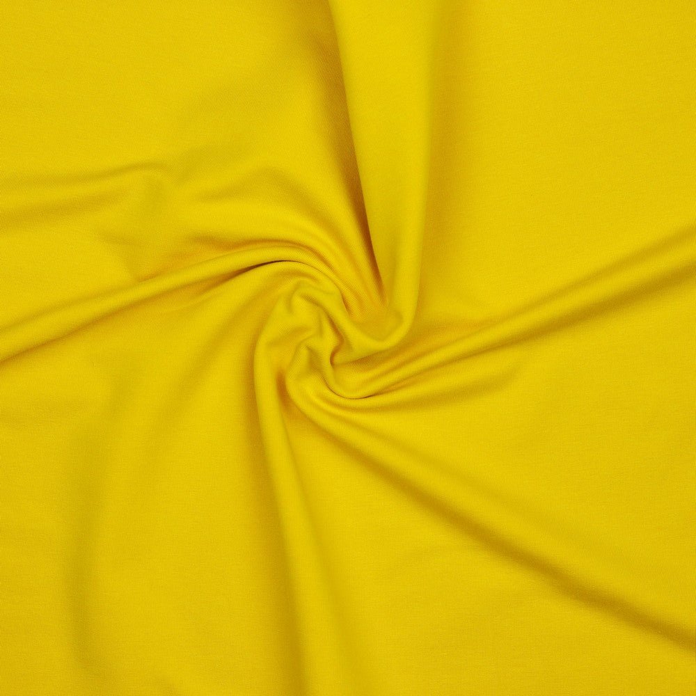 Cotton loopback knit - yellow 235 g/m² (GOTS certified)