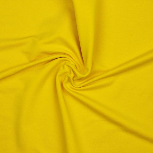 Cotton loopback knit - yellow 235 g/m² (GOTS certified)