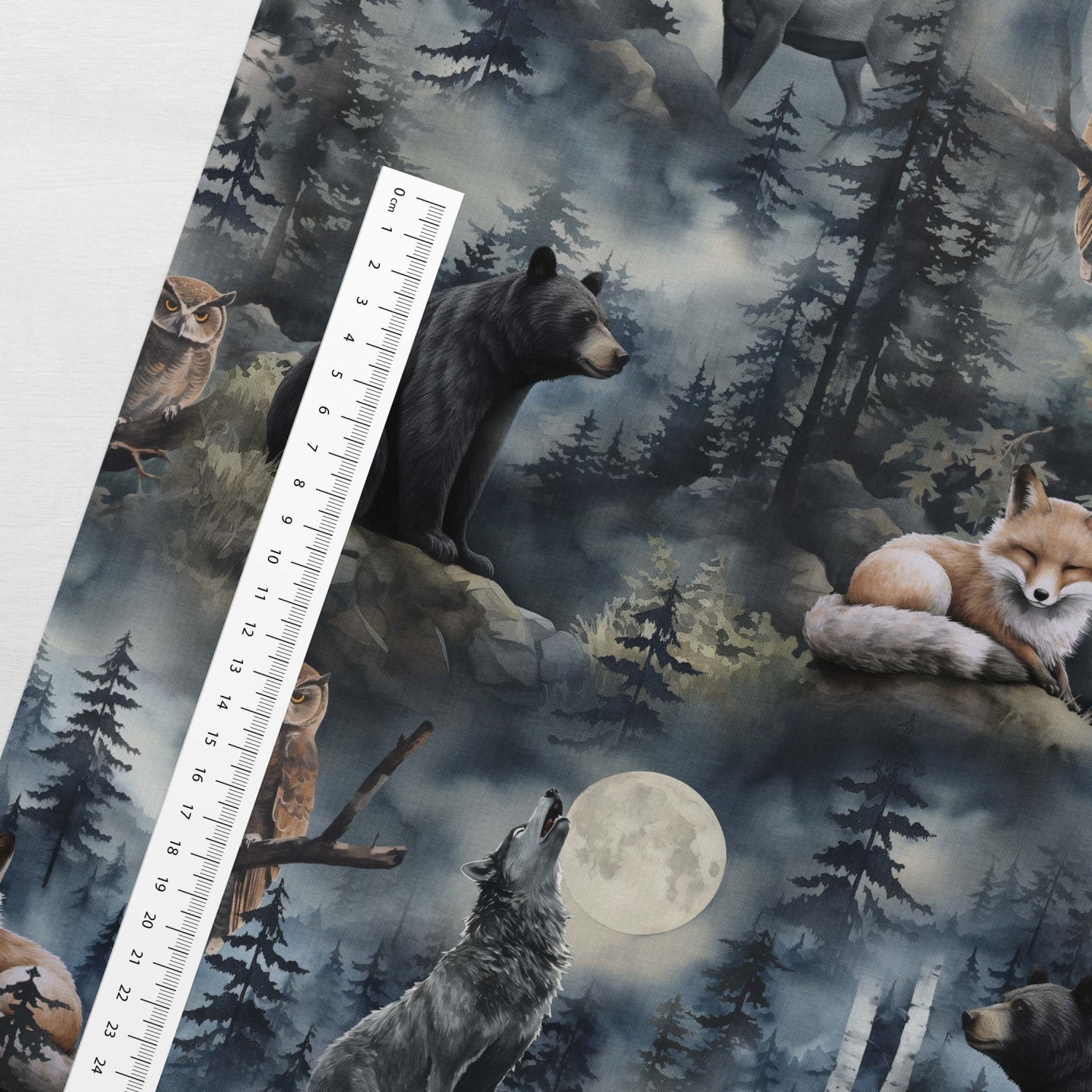 Image of cotton loop knit - howling wolf 250 g/m² – available at Šarlotes audumi