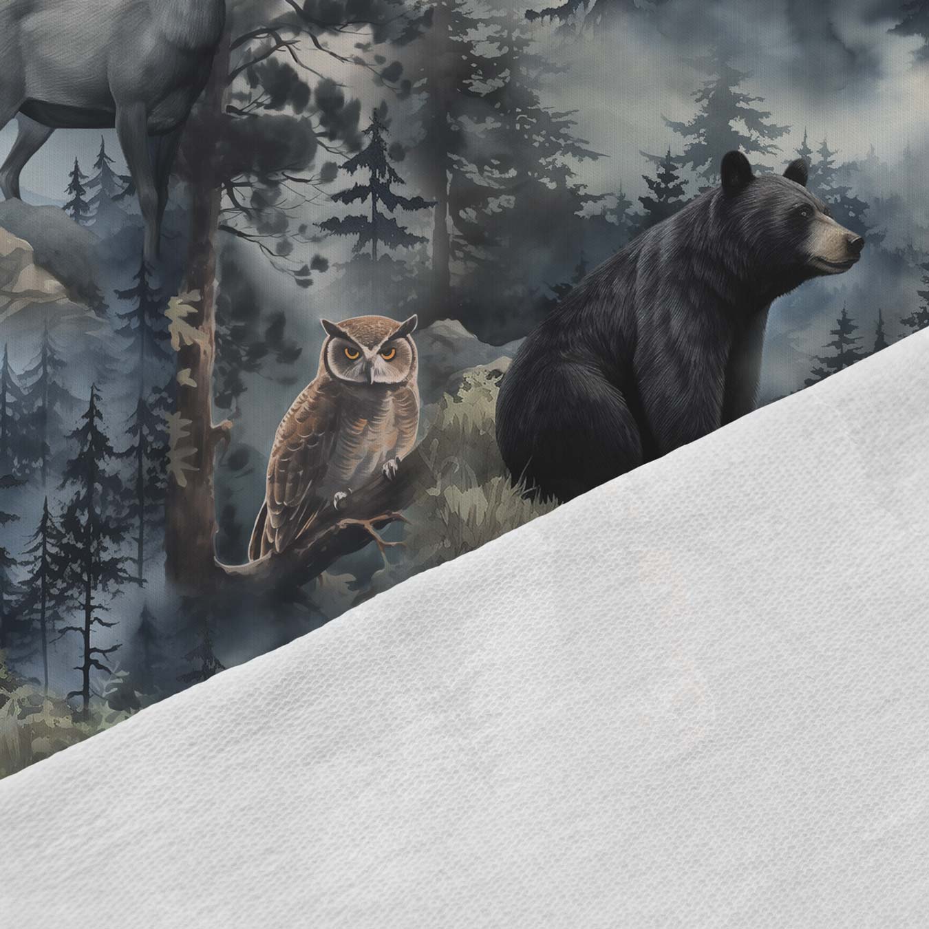 Image of cotton loopback knit - howling wolf 250 g/m² – available at Charlotte's Fabrics