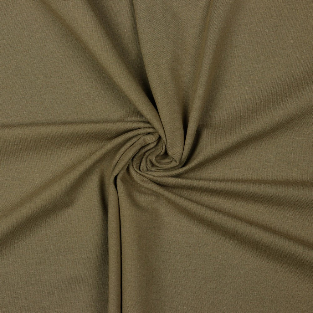 Cotton loopback knit - cappuccino 235 g/m² (GOTS certified)