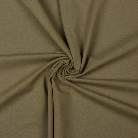 Cotton loopback knit - cappuccino 235 g/m² (GOTS certified)