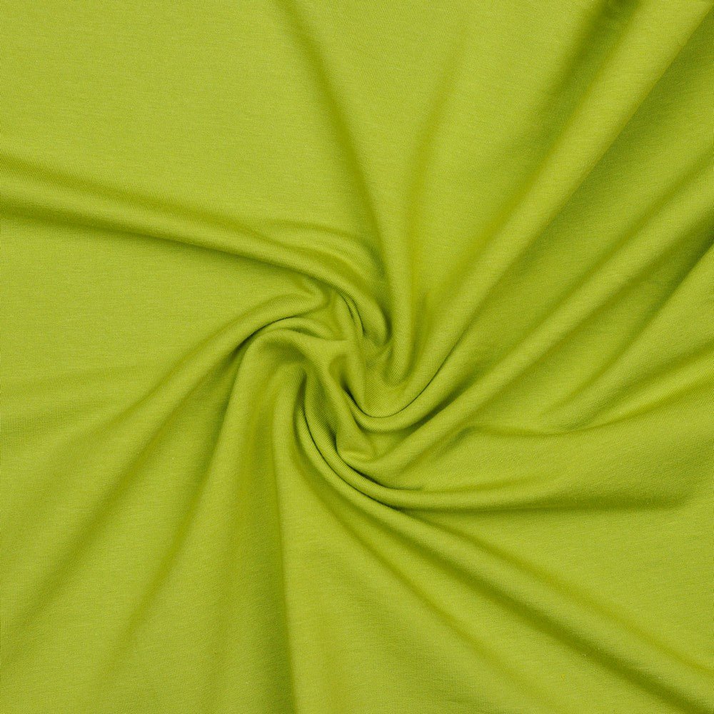 Cotton loopback knit - lime green 235 g/m² (GOTS certified)